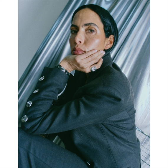 Copenhagen Muse CMTAILOR Blazer, Black w. Dark Grey Melange